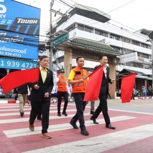 บริษัท ไทยยามาฮ่ามอเตอร์ จำกัด ส่งมอบทางม้าลาย 6 อำเภอ 6 พื้นที่ ให้จังหวัดสมุทรปราการ ลดจำนวนผู้บาดเจ็บและเสียชีวิตขณะข้ามถนน