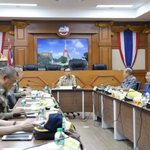 จังหวัดสมุทรปราการ บูรณาการความร่วมมือหน่วยงานที่เกี่ยวข้องรณรงค์ป้องกันและลดอุบัติเหตุทางถนนและทางน้ำช่วงเทศกาลสงกรานต์ 2568