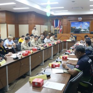 จังหวัดสมุทรปราการ  ฝึกซ้อมดับเพลิงและอพยพหนีไฟบริเวณศาลากลางจังหวัด รูปแบบฝึกซ้อมแผนบนโต๊ะ(Table Top Exercise : TTX)