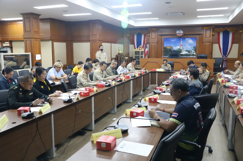จังหวัดสมุทรปราการ ฝึกซ้อมดับเพลิงและอพยพหนีไฟบริเวณศาลากลางจังหวัด รูปแบบฝึกซ้อมแผนบนโต๊ะ(Table Top Exercise : TTX)